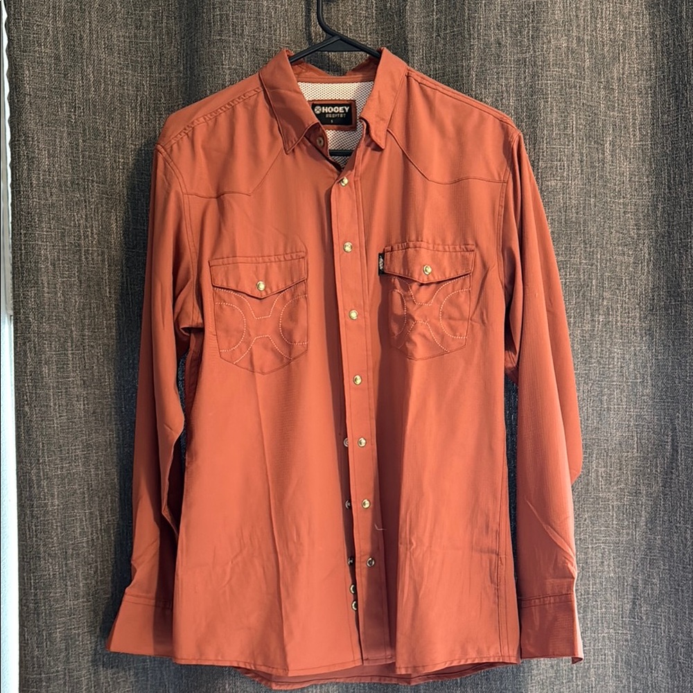 Hooey Men's Burnt Orange Button-Down Shirt
